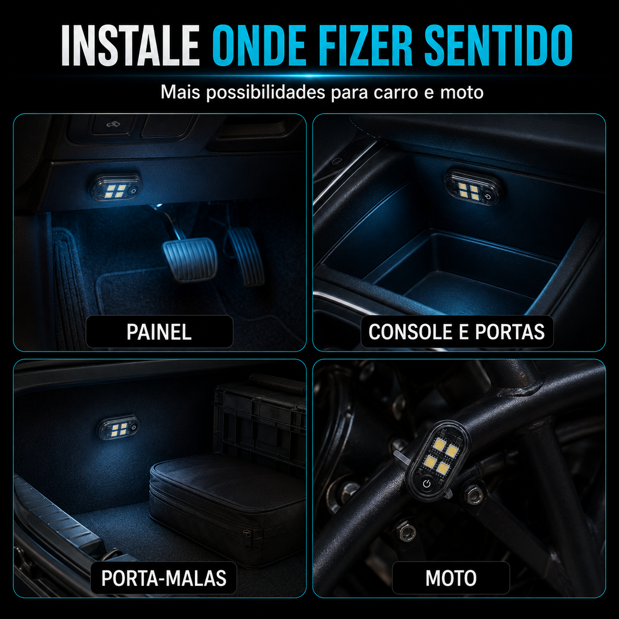 CarroTop RGB Control Pro™ Kit de Luzes RGB sem Fio