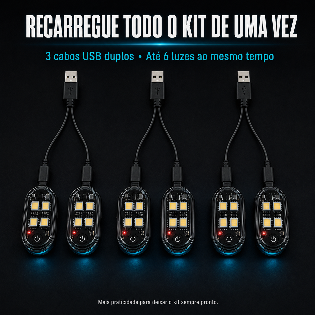 CarroTop RGB Control Pro™ Kit de Luzes RGB sem Fio
