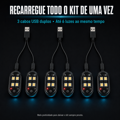 CarroTop RGB Control Pro™ Kit de Luzes RGB sem Fio