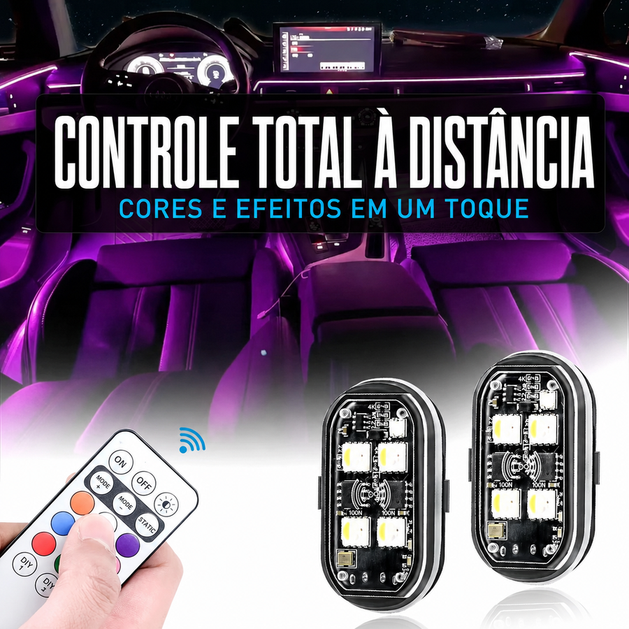 Kit de luzes CarroTop RGB Control Pro