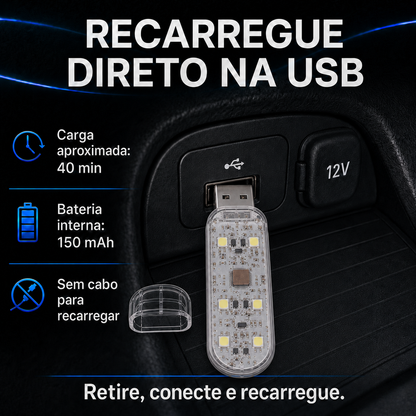 Rechargeable LED Touch Light for Car Interior