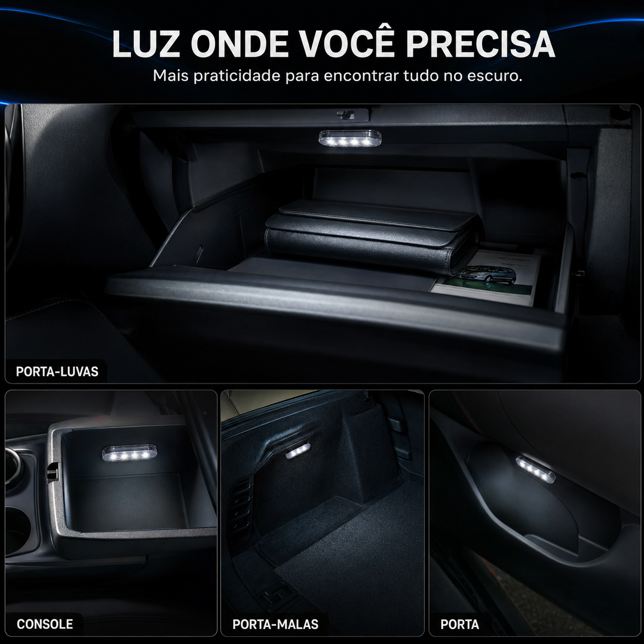 Rechargeable LED Touch Light for Car Interior