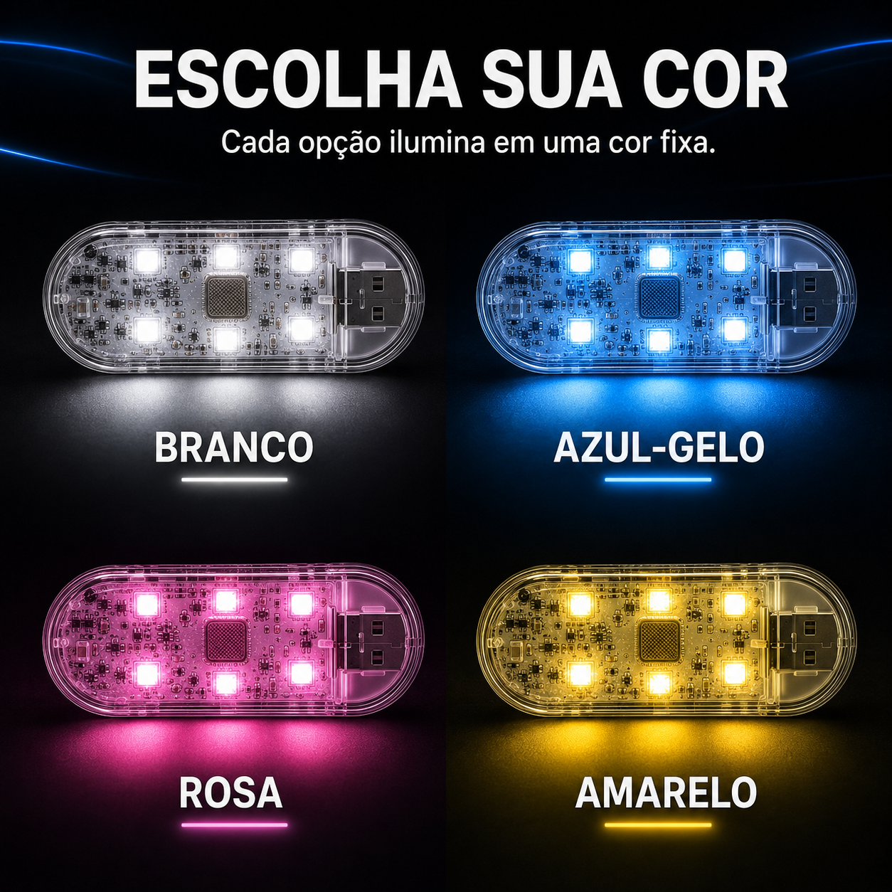 Rechargeable LED Touch Light for Car Interior