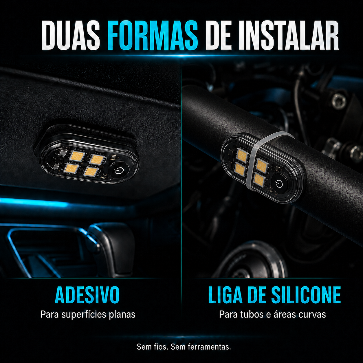 CarroTop RGB Control Pro™ Kit de Luzes RGB sem Fio